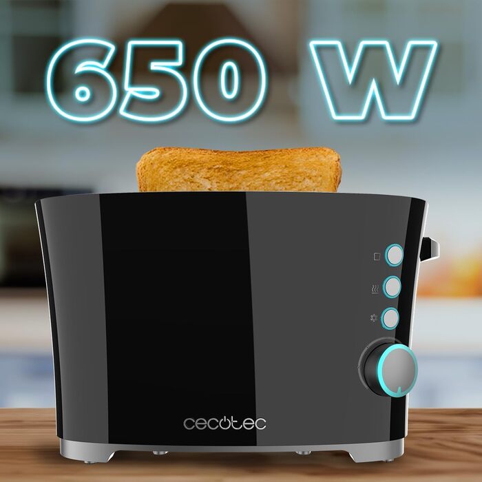 Тостер Cecotec Toast&Taste Extra W 1000W з подвійним широким слотом, 7 рівнів підсмажування, автоматичний викид, піддон для крихт, білий