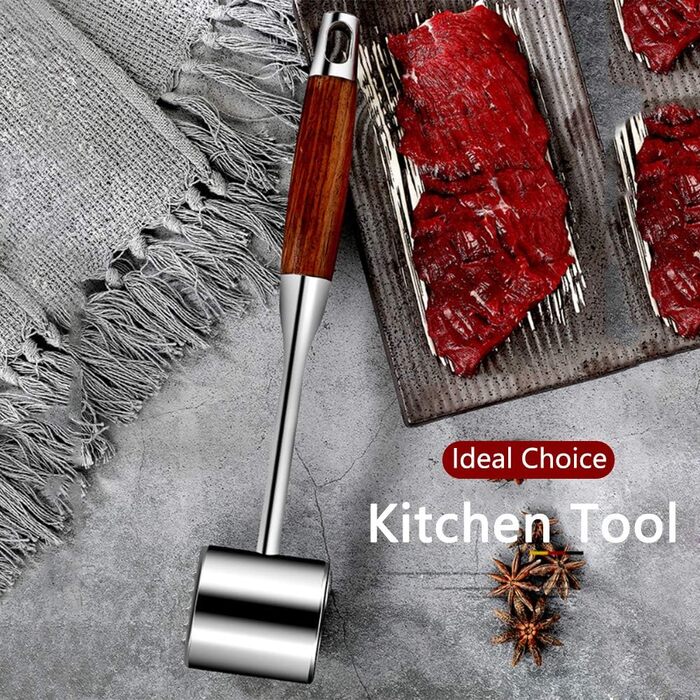 М'ясорубка-молоток для стейків з нержавіючої сталі, подвійний бік, молоток для м'яса, кухонний аксесуар, стійкий до миття в посудомийній машині