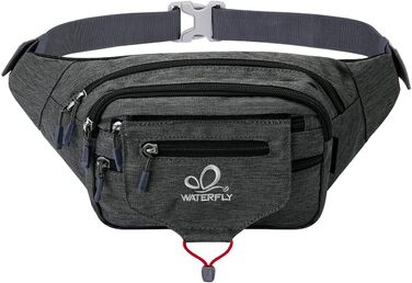 WATERFLY Поясна сумка на пояс для чоловіків та жінок, спортивна, для бігу, фітнесу, тренувань, походів (Сіра)