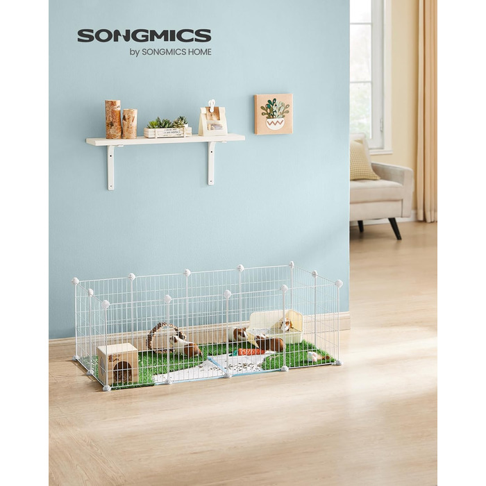 Клітка для кроликів та морських свинок SONGMICS LPI01H - металева, 123 x 63 x 41 см
