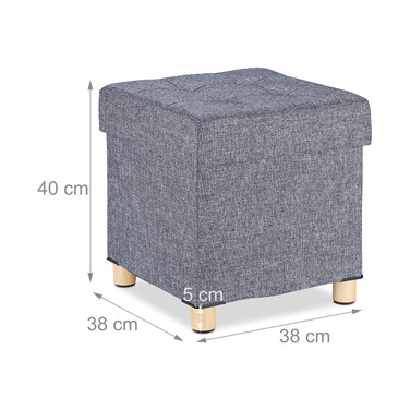 Relaxdays Ottoman з місцем для зберігання речей
