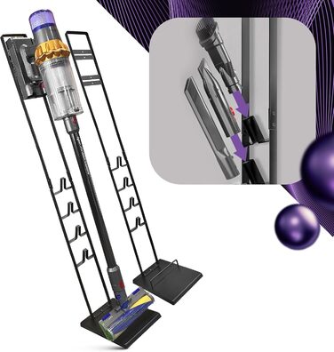 Підставка для пилососа Dyson: настінна, без свердління, для моделей V7, V8, V10, V11, V12 Slim, V15, V15s, Gen5. FILTERLUX®