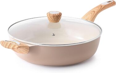 Сковорода SENSARTE з антипригарним покриттям, 30 см, кераміка, гранітне покриття, для плити та індукції, без PFOA/PTFE/PFAS