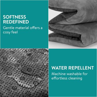 Тепла ковдра для собак та котів Navaris - м'яка термоковдра 100 x 70 см - сіра