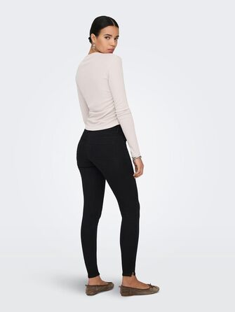Жіночі джинси Only Kendell Skinny Fit, чорні, середньої посадки, укорочені (L/30L)