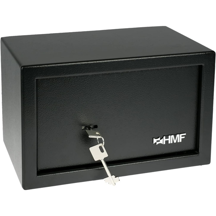 Меблевий сейф HMF 49200-02 Safe Tresor з ключем, чорний, 31x20x20 см