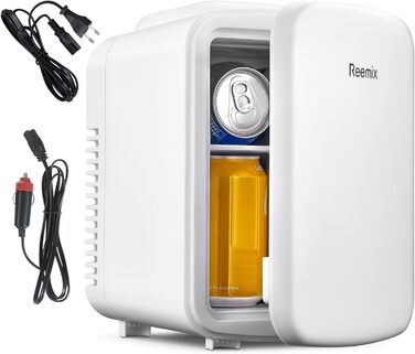 Reemix 4L Mini Fridge - Portable Cooler & Warmer for Beauty, Drinks & Snacks