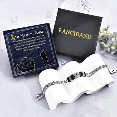 Браслет чоловічий FANCIBAND з нержавіючої сталі 316L з гравіюванням