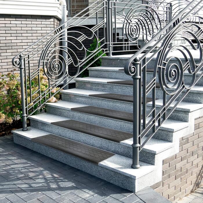 Rubber Threshold Ramps - Non-Slip Transition Mats for Indoor/Outdoor Use - 5 Piece Set