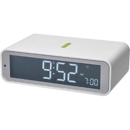 SELVA TFA Funkwecker Twist, with alarm activation through a 180-degree rotation, display illumination, gentle night light, light sensor, and snooze function (Anthracite)