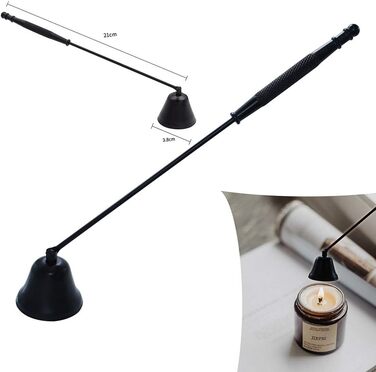 Laffeya Candle Accessory Set 6-in-1 – Candle Snuffer, Wick Trimmer, Wick Spoon, Tweezers, Storage Bag, and Plate Stand