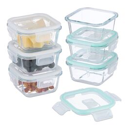 Relaxdays Glass Containers with Lids Set