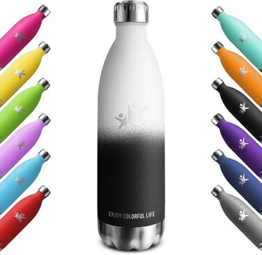 Термос KollyKolla: термопляшка з нержавіючої сталі 500мл/750мл/1л, без BPA, для дітей, спорту, школи, подорожей, кемпінгу. Не протікає.