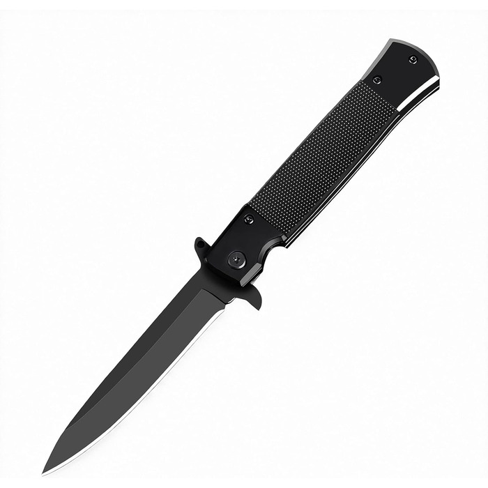 Eil Outdoor Folding Knife – Pocket Knife G10 Handle, Sharp One-Handed Knife Fishing Knife Blade made of Stainless Steel, Pocket Folding Knife Camping Gear for Fishing, Hunting, Sports Activities black