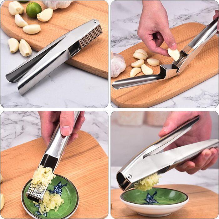Прес для часнику та імбиру з нержавіючої сталі YSQ-01 - для кухні, ресторану, барбекю та дому