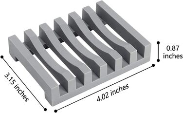 2 шт. мильниці Silikon AstraLoom з самостійним зливом, легко чистяться, неслизькі та небрудні, ідеальні для ванної кімнати, кухні, мила (сірі)