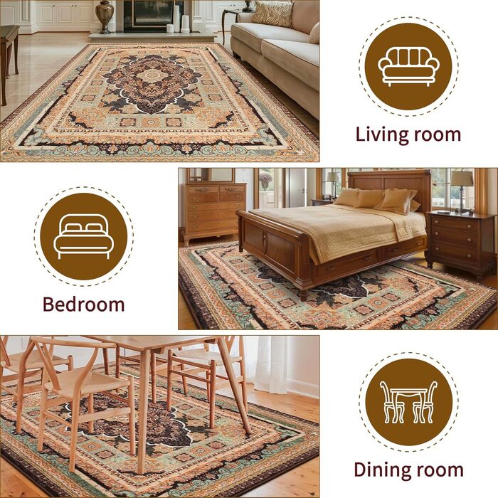 Килим Sour Lemon для вітальні, великий 160x230 см, машинне прання, для спальні, бохо-стиль, вінтаж, нековзний, пухнастий, блакитний, геометрія