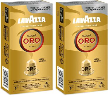 Кава в капсулах Lavazza Qualità Oro Espresso для Nespresso Original, 10 шт. x 2 упаковки (алюміній)