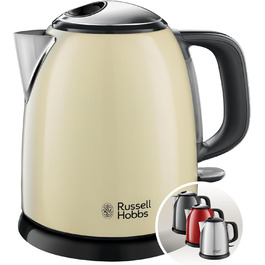 Електричний чайник Russell Hobbs 1 л, Edelstahl Creme (2400W, швидке кип'ятіння, фільтр від накипу, індикатор рівня води, компактний) 24994-70