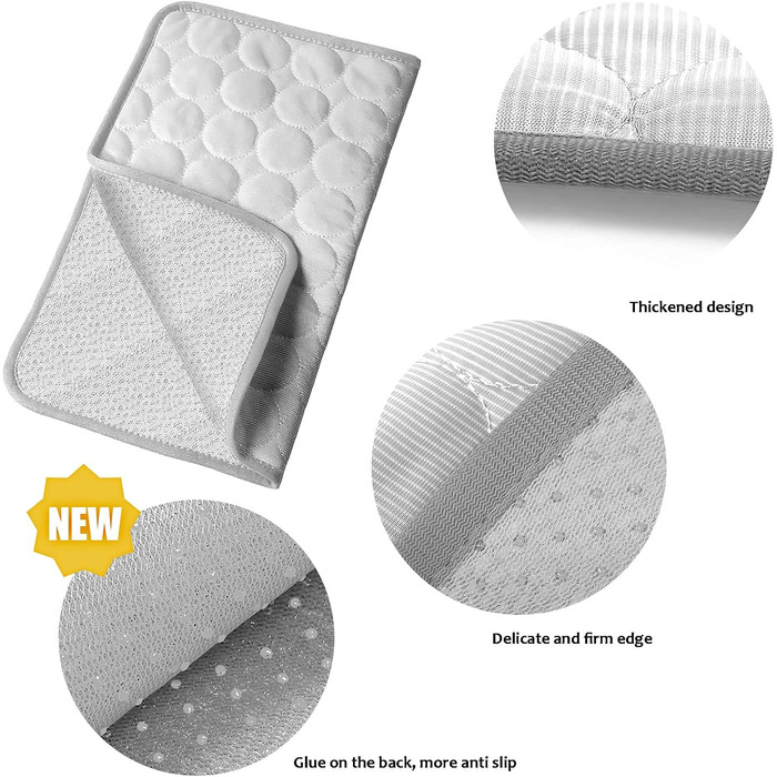 Килимок охолоджуючий для собак NIBESSER, самоохолоджуючий, літо, 100x70 см, сірий