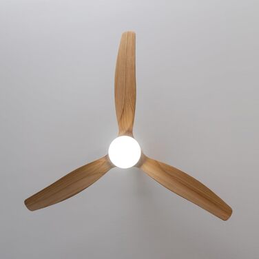 Стельовий вентилятор Cecotec EnergySilence Aero 5275 DarkWood з LED підсвіткою та пультом, 52 дюйми, DC мотор, режим зима/літо, регульована висота, 40W