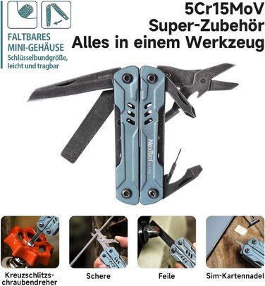 Мультитул NexTool Mini Sailor S11 Pro (12-в-1), сталь, для кемпінгу, туризму, DIY, EDC, подарунок для чоловіків