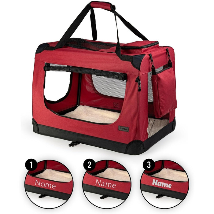 Транспортна переноска для собак та котів Lionto, складана, 60x42x44 см, з ручками та ковдрою, до 12 кг