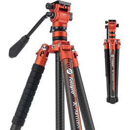 Штатив Fotopro Carbon X-Aircross 3: Легкий, 151 см, 360° Кулькова Голова, для Камери, Відео, 10 кг, Синій