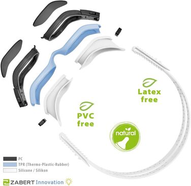 ZABERT W1 Плавальні окуляри для дорослих, антифог, UV-захист, водонепроникні, унісекс, чорні-сині, прозорі лінзи