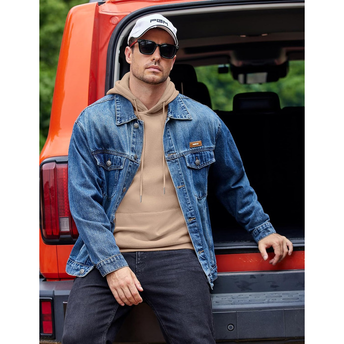 COOFANDY Худі для чоловіків з капюшоном, теплий світшот з флісу, бавовняний світшот з кишенями, чоловічий худі (Хакі, XL)