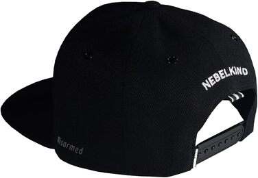 Кепка Snapback Nebelkind для чоловіків та жінок, чорна, універсальний розмір, регульована, unisex, стильна бейсболка в стилі streetwear, ретро