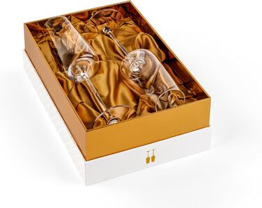 Набір келихів для шампанського та просекко GLASSIQUE CADEAU (2 шт.) | Келихи-флейти з довгим ніжкою для Мімози, Белліні, Гуго, шампанського | Елегантний дизайн