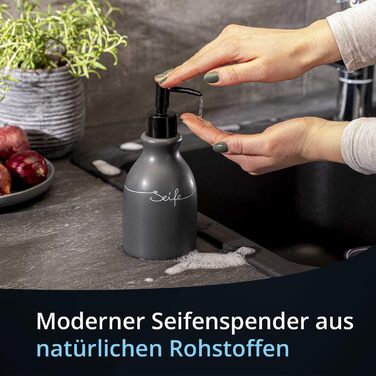 Набір контейнерів для зберігання KHG для кухні, антрацитово-сірий колір з дерев'яними кришками, кераміка, стеатоліт, з маркуванням, органайзер для кухні, без пластику, світлонепроникний, повний набір