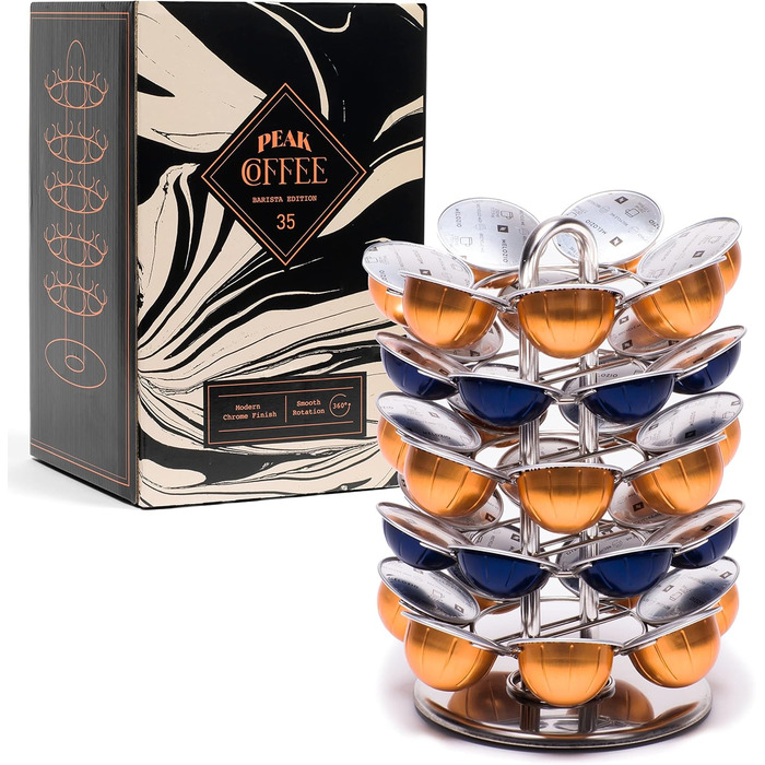 Тримач для капсул Nespresso Vertuo Peak Kaffee (70 шт.) - органайзер для капсул Vertuo Line, вміщує 70 капсул