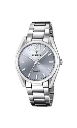Жіночий аналоговий годинник Festina Boyfriend Collection F20622, сталь 316L, кварцовий механізм, мінеральне скло, водонепроникність 5 ATM, сірий