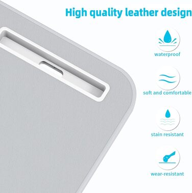 Столик для ноутбука KLEAR на ліжко, регульований, складний, XL, сірий (з сумкою 23.6'x15.7')