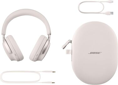Бездротові навушники Bose QuietComfort Ultra Over-Ear з активним шумозаглушенням, Spatial Audio (просторовий звук), до 24 годин автономності, колір: білий дим
