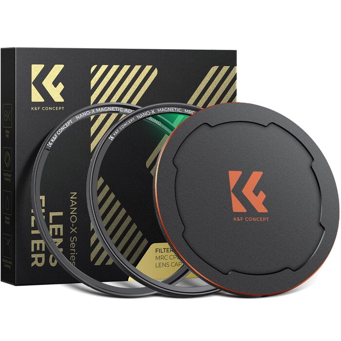 CPL-фільтр K&F Concept 58mm: кругла поляризаційна фільтр з магнітним кріпленням, HD скло з Nano-Xcel покриттям