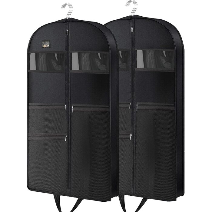 Мішок для одягу URMI, міцний, 2 шт., 60x110 см, з 3 кишенями для сорочок, пальто, курток, суконь – для подорожей