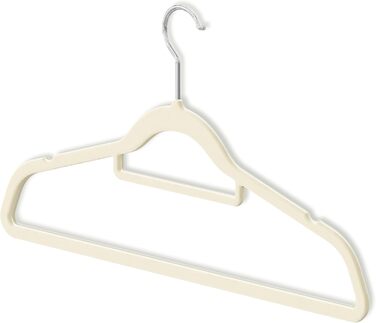 В'язки для одягу OGIVO - набір з 20 шт. - антиковзаючі вішалки для гардеробу - для краваток, з обертовим гачком 360° - з вирізами для плечей (Бежевий)