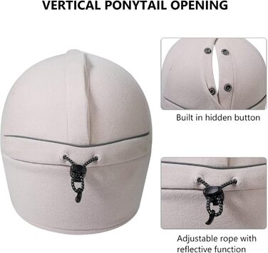 Флісова шапка-пончик GADIEMKENSD для жінок з відбиваючими елементами, регульованим козирком та нагрівачами для вух, 55-58, хакі