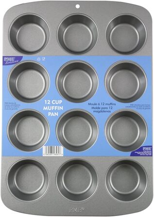 Форма для мафінів з антипригарним покриттям PME, 24 отвори, карбонова сталь, 37.3 x 26.1 x 3.1 см