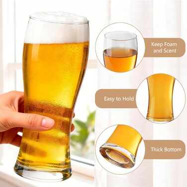 Склянки для пива Pilsner 473 мл 6 шт (16oz) - Набір склянок для пива