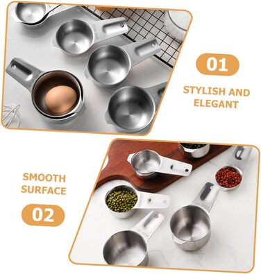 15-Piece Stainless Steel Measuring Cup and Spoon Set - Precise Measuring Tools for Baking, Nesting Design, Storage Pouch