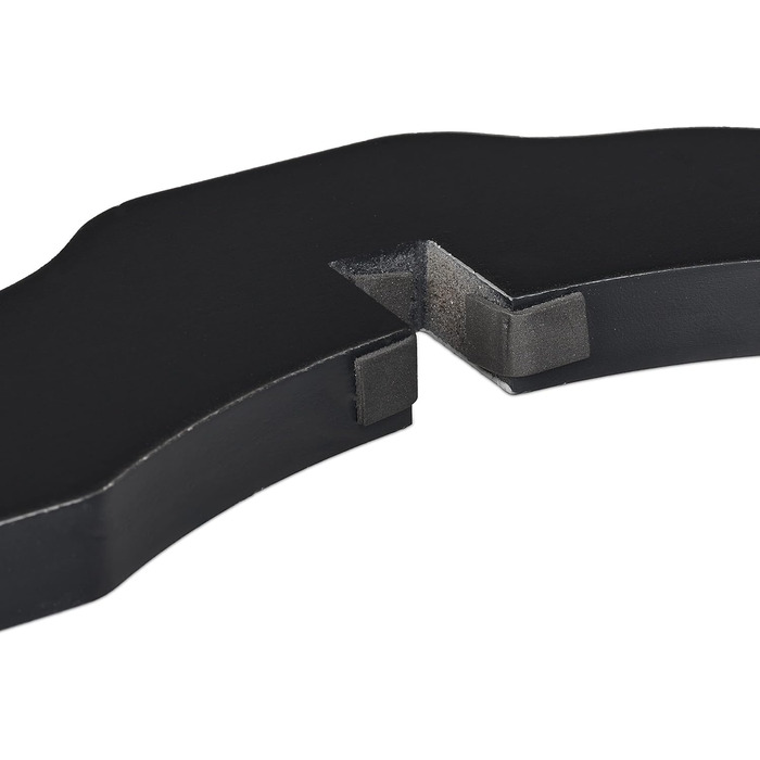 Relaxdays Adjustable Folding Pet Gate - 4 Panel, Black MDF - 92 x 206.5 cm