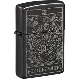 Запальничка Zippo Wheel of Fortune, полірований чорний, кишенькова
