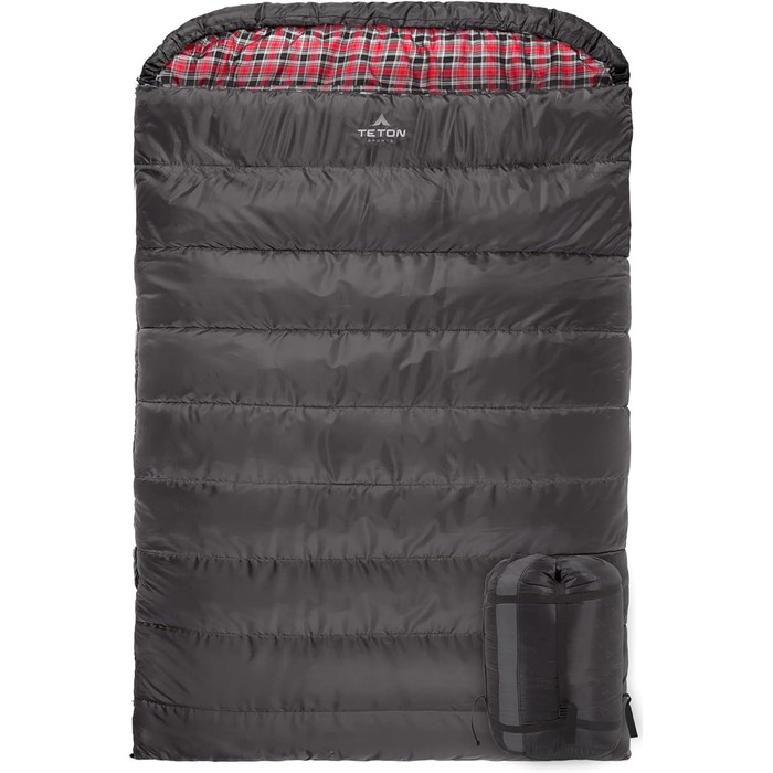 Сплячий мішок TETON Sports Celsius Regular, флісова підкладка, -18°C, 203 x 84 см (Сірий)