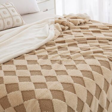 Плед Sherpa-Fleece з плюшем, двосторонній, сірий-блакитний, 150 x 200 см