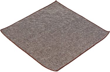 Метелик чоловічий DonDon Tweed 12x6 см з нагрудною хустинкою 23x23 см, бавовна, картатий коричневий