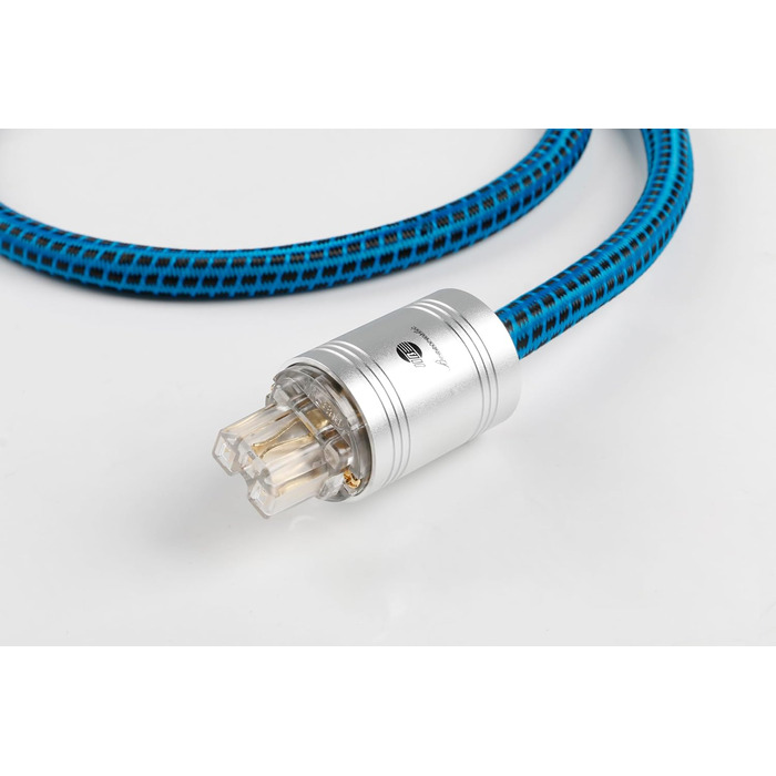 HiFi мережевий кабель Boaacoustic BB-007, аудіофільний High-End кабель живлення Schuko (вилка-розетка) для підсилювача, DVD, декодера та сабвуфера, 1м